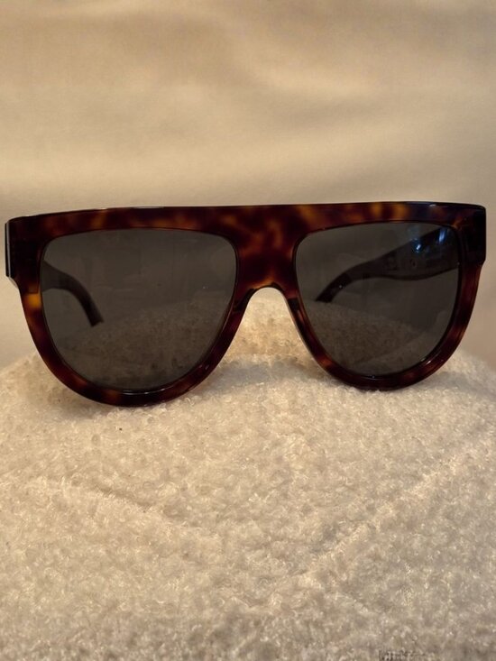 Celine Accessories - CELINE CL4001IN 54R Havana Square Polarized Sunglasses Green Lenses – Unisex